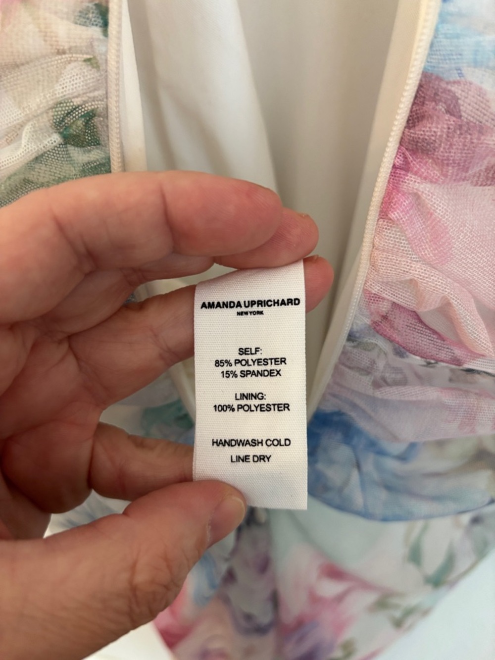 Amanda Uprichard Lyle Sheer Floral Midi rouged pastel Dress Womens MD bridal EUC - Picture 16 of 16